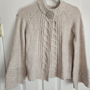 Cable-Knit Warm Sweater- Cream